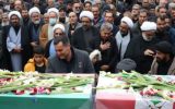 پیکر مطهر دو شهید حادثه تروریستی مدرسه شجره طیبه میناب در رفسنجان تشییع شد